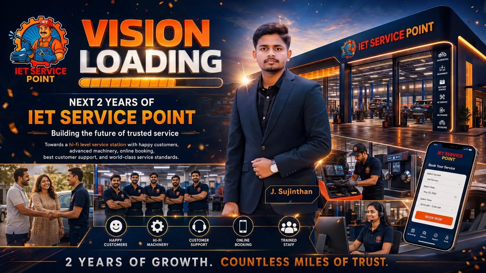 Illustration of the service station IET Service Point is working towards
